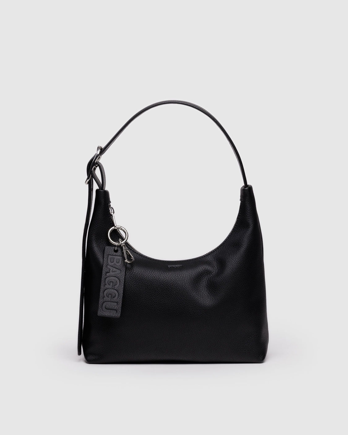 Mini Recycled Leather Shoulder Bag - Black - Classic City Choice
