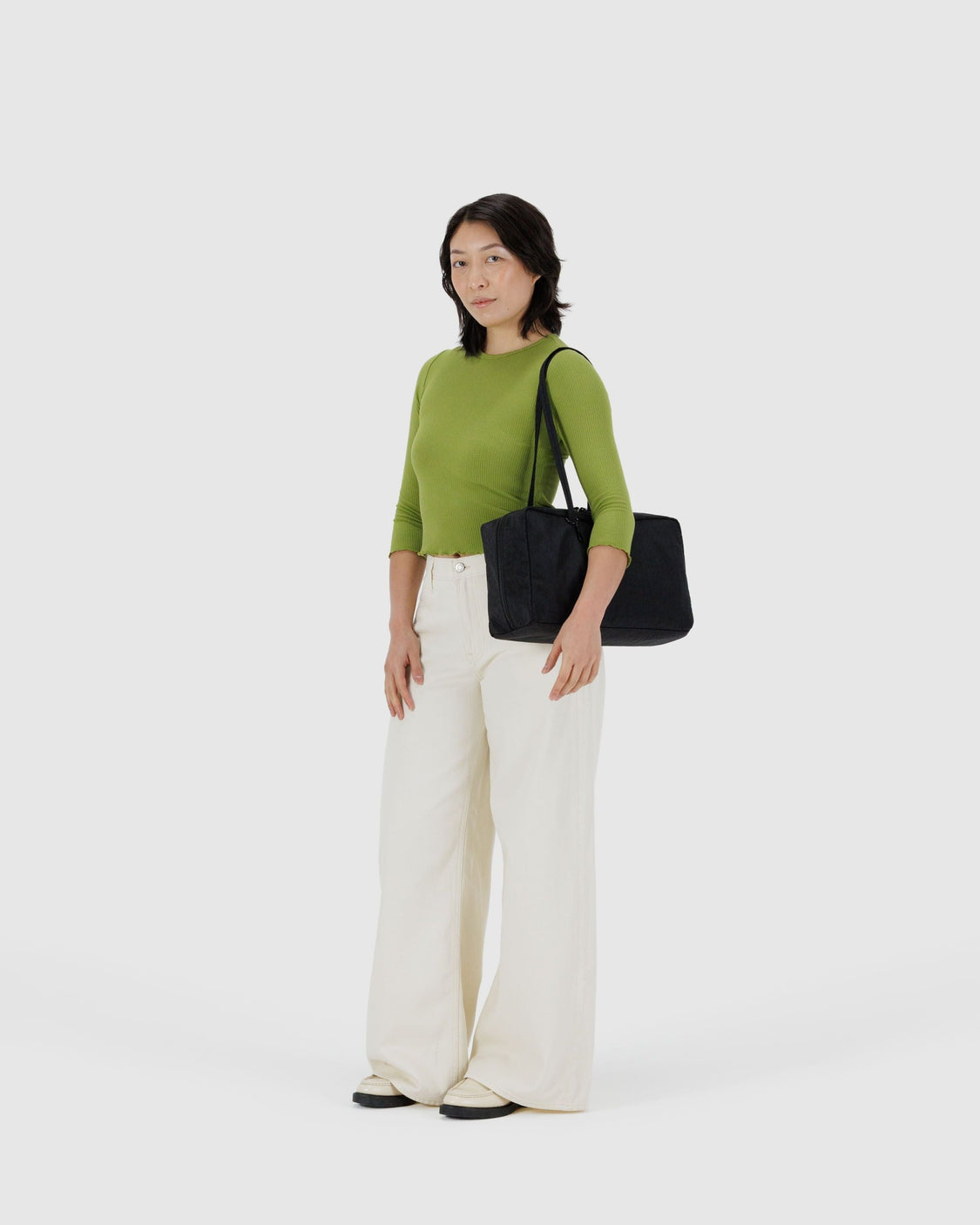 Medium Nylon Bowler Bag - Black - Lite Home Carry
