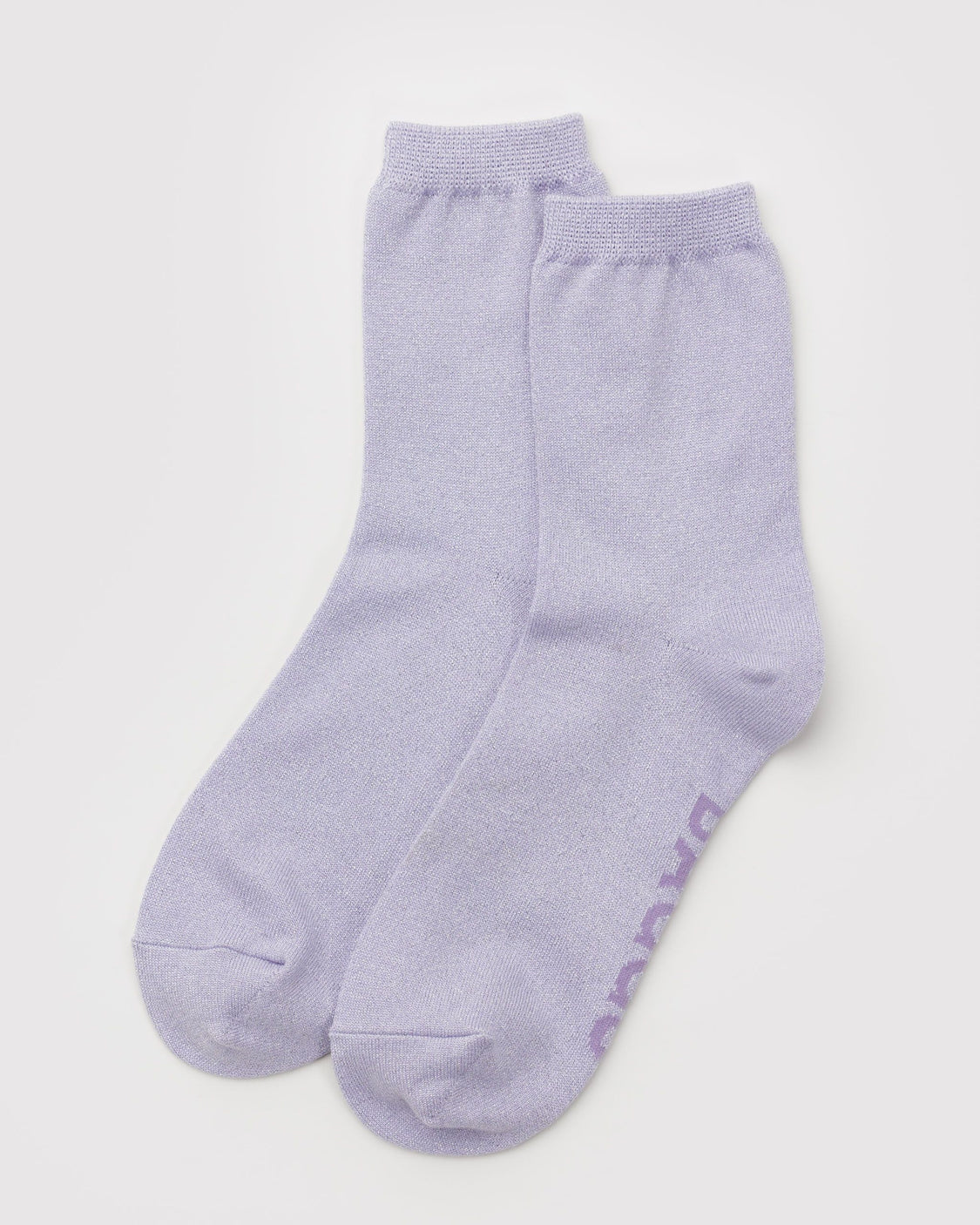Crew Sock - Lilac Metallic - Home Bath Pair