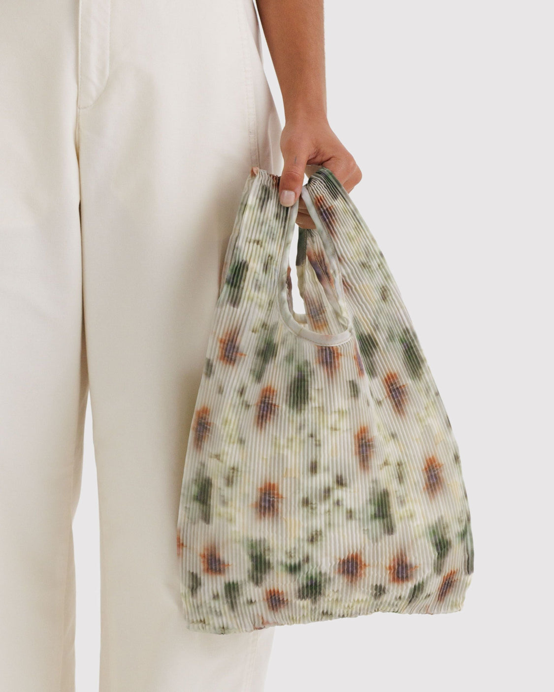 Pleated Baggu - Abstract Floral - Everyday Market Carry