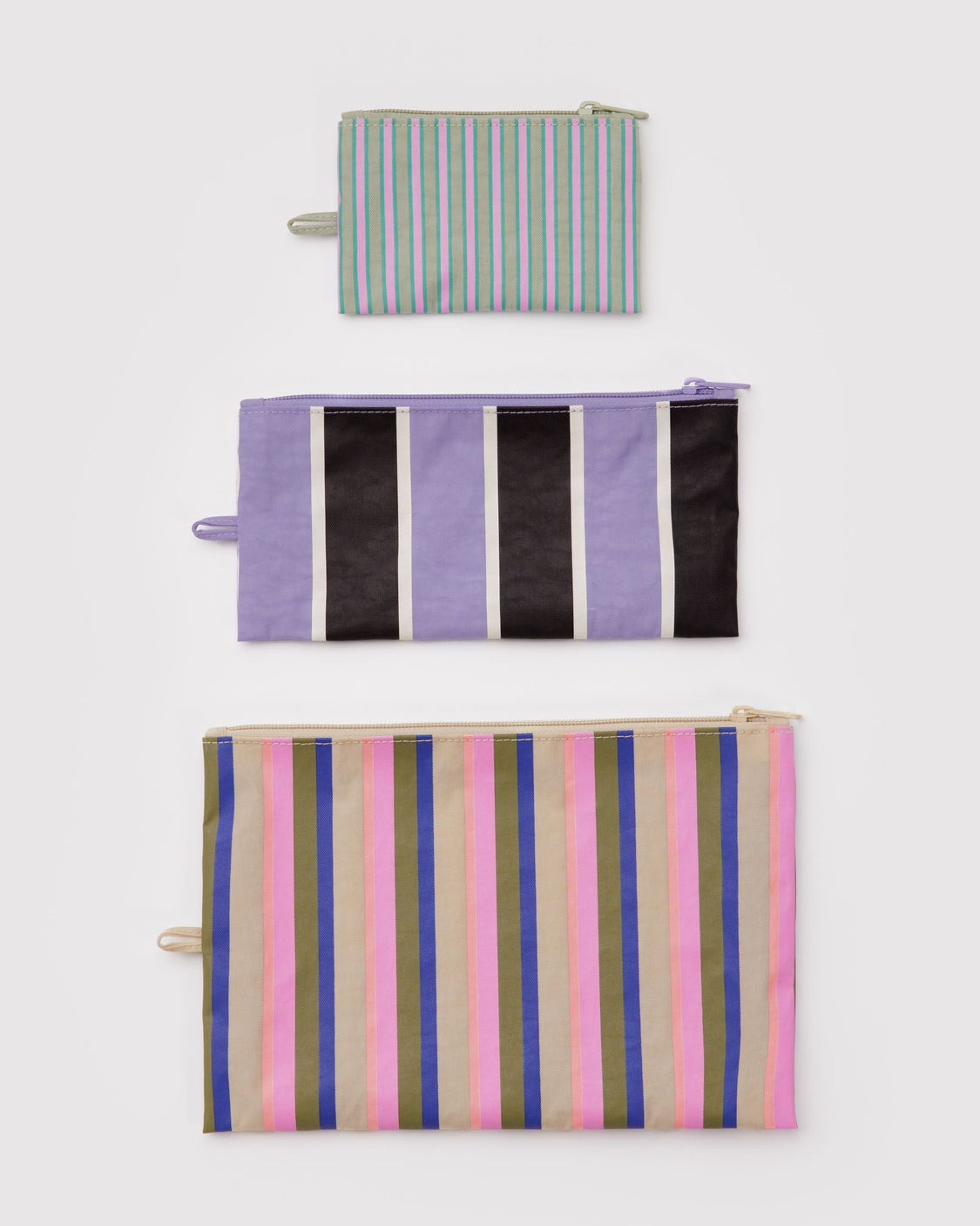 Flat Pouch Set - Candy Shop Stripes - Pocket Utility Set