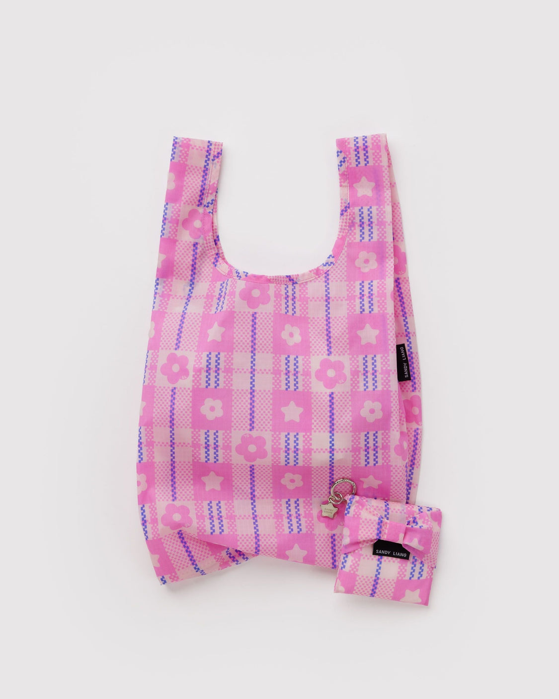 Baby Bow Baggu - Market Plaid Pink - Weekend Bag