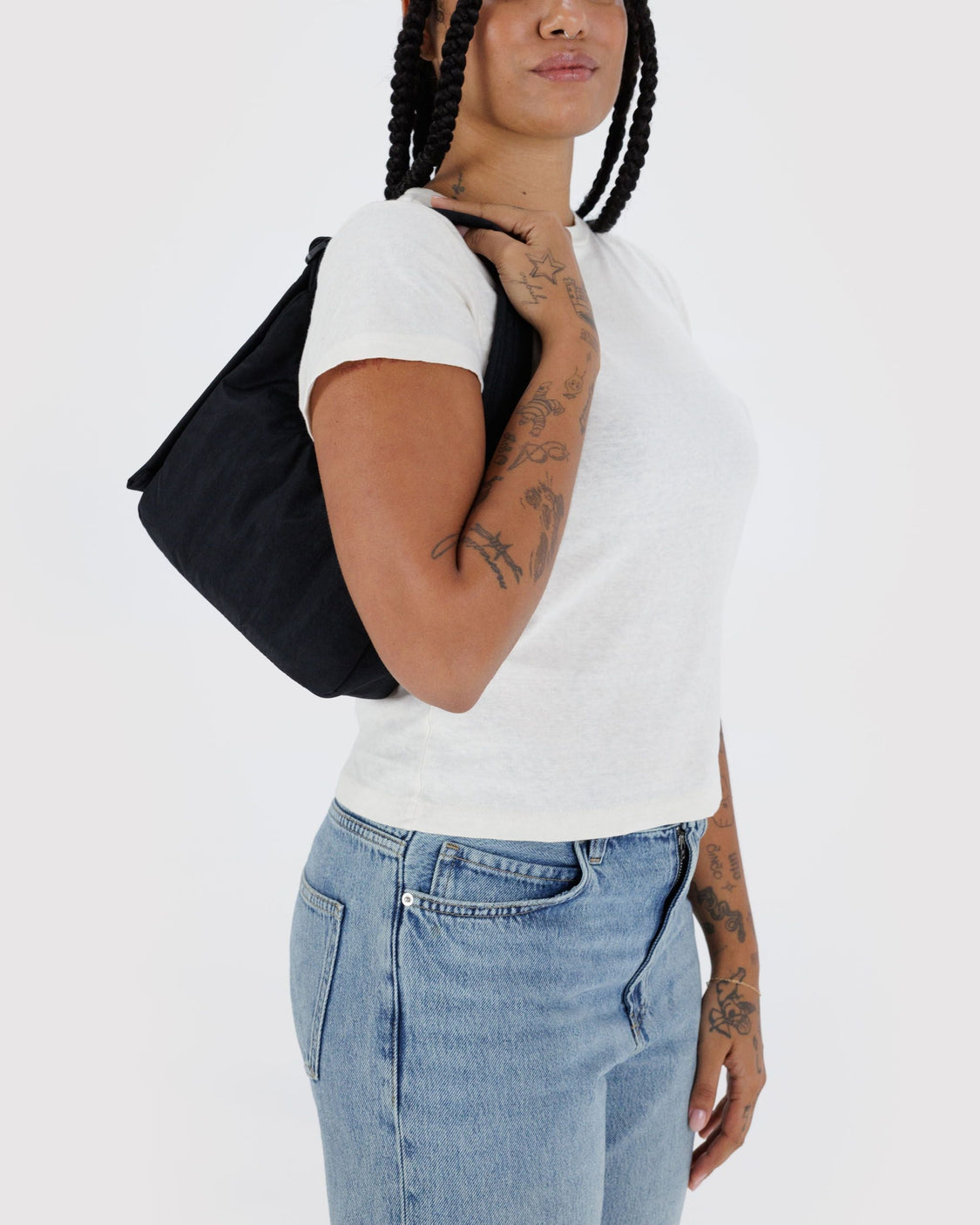 Mini Nylon Shoulder Bag - Black Key Leash - Bright Pack